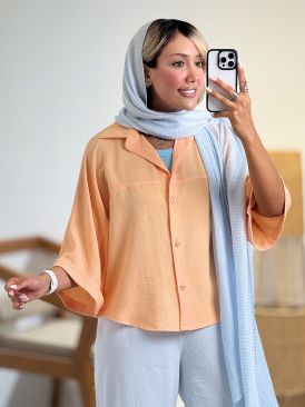 شومیز باکسی کیمونو کد 21179